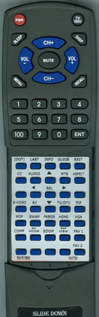 VIVITEK 5041810900 replacement Redi Remote
