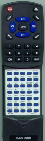 VIVITEK RP42HD51A replacement Redi Remote