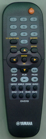 YAMAHA AAX77800 DVD13 Genuine  OEM original Remote