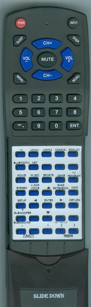 YAMAHA ZU846200 FSR89 replacement Redi Remote