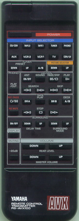 YAMAHA VF337300 RS-AVX100 Genuine OEM original Remote