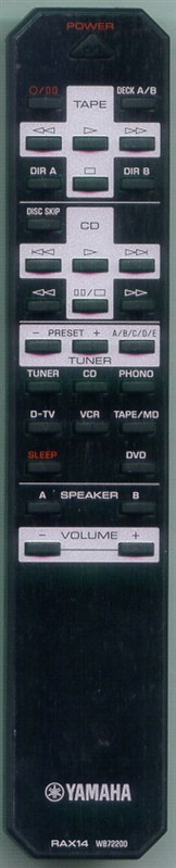 YAMAHA WB722000 RAX14 Genuine OEM original Remote