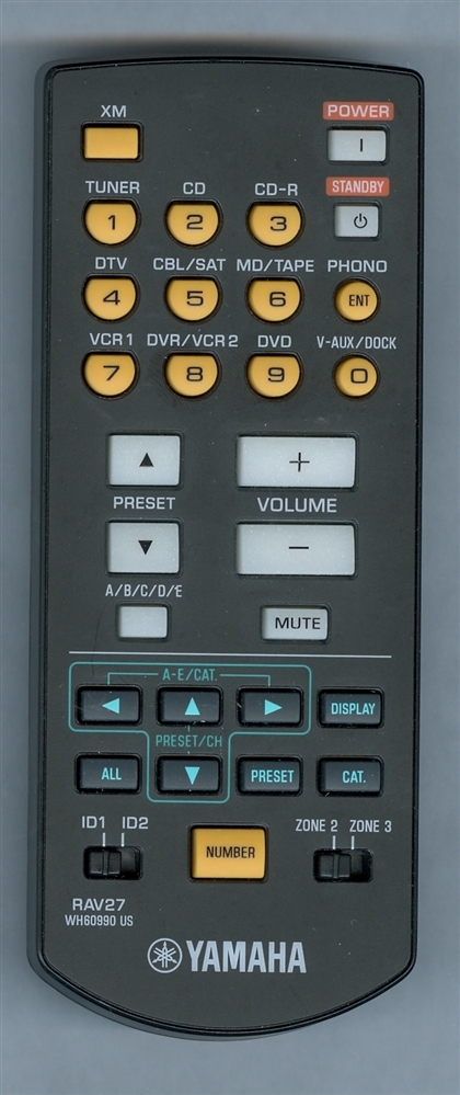 YAMAHA WH609900 RAV27 Refurbished Genuine OEM Original Remote
