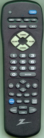 ZENITH 124-00233-P05A MBR3457CTA Genuine  OEM original Remote