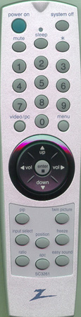 ZENITH 6710V00042R SC3261 Genuine  OEM original Remote