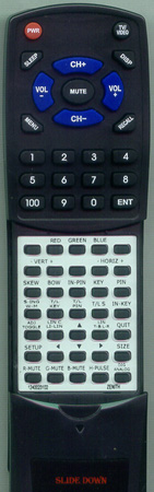ZENITH 124-00231-02 MBR3468PZ replacement Redi Remote