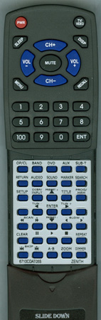 ZENITH 6710CDAT05S replacement Redi Remote