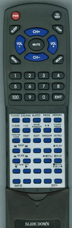 ZENITH 924-00120 replacement Redi Remote