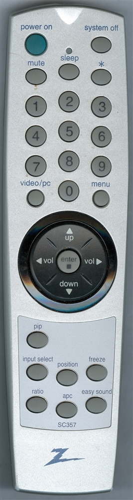 ZENITH SC357 SC357 Refurbished Genuine OEM Original Remote