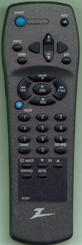 ZENITH 924-10067 SC420T Refurbished Remote