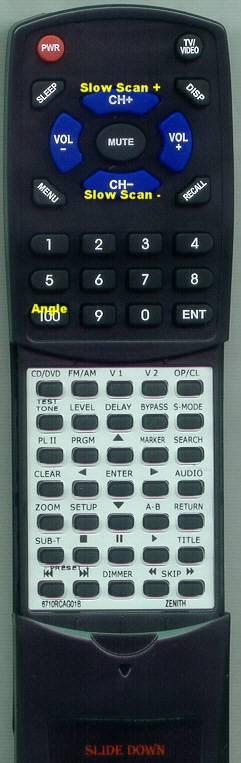 ZENITH 6710RCAG01B replacement Redi Remote