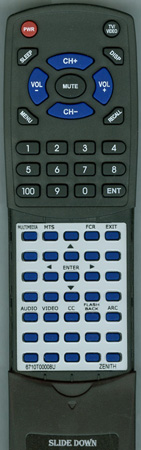 ZENITH 6710T00008U replacement Redi Remote