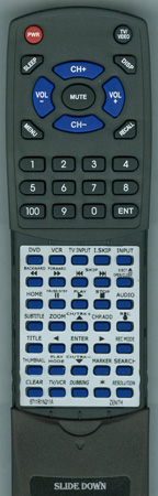 ZENITH 6711R1N211A replacement Redi Remote