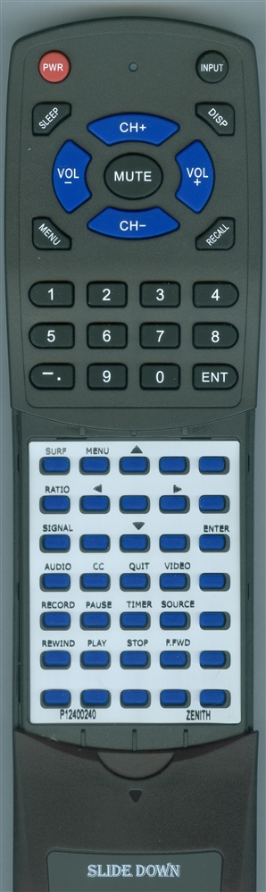 ZENITH P124-00240 MBR4286 replacement Redi Remote