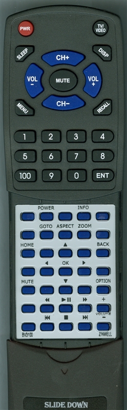 ZINWELL BV-3100 ZRC-3640 replacement Redi Remote