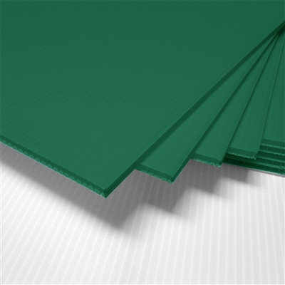 18" x 24" Blank Corrugated Plastic Sheets - Green