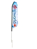 Advertising Fabric Flag With Ground Spike 16'