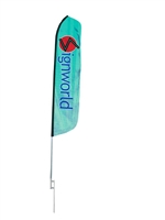 Advertising Fabric Flag With Ground Spike 16'