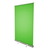 57" Roll Up Retractable Banner Stand with Green Screen or Blue Screen Vinyl Print