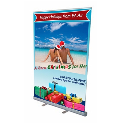 57" Roll Up Retractable Banner Stand
