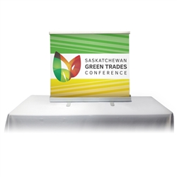 Table Top Retractable Roll Up Banner Stand 45'' with Vinyl Print