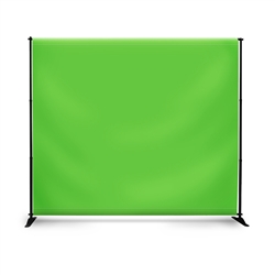 Telescopic HD Stand w Green Screen Fabric Print