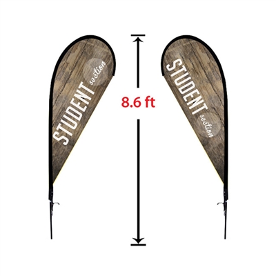 SMALL DOUBLE-SIDED TEAR DROP FLAG KIT 8'