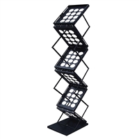 6-Pocket Pop-Up Folding Magazine Stand