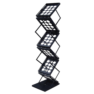 6-Pocket Pop-Up Folding Magazine Stand