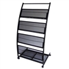 4-Shelf Mobile Stand Magazine Rack