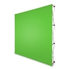 8' Pop Up Display With Green Screen or Blue Screen Fabric Print