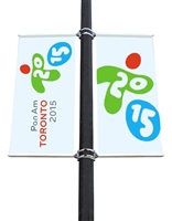 Street Light Pole Banner Brackets 30" Double Set