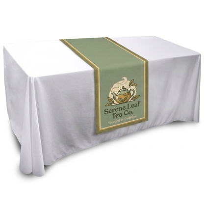 6ft x 2ft Polyester Fabric Table Runner with Full Colour Graphic