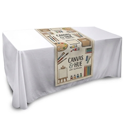 6ft x 3ft Polyester Fabric Table Runner with Full Colour Graphic