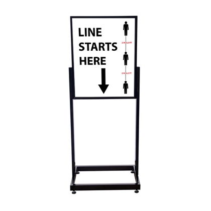 COVID-19 Line Mark Heavy Duty Poster Sign Holder