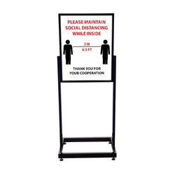 COVID-19 Distancing Heavy Duty Poster Sign Holder
