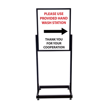 COVID-19 Hand Wash Heavy Duty Poster Sign Holder