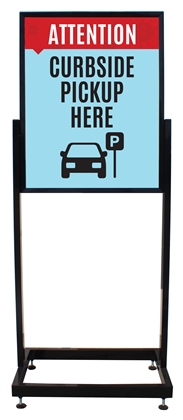 COVID-19 Curbside Heavy Duty Poster Sign Holder