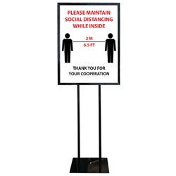 COVID-19 Poster Sign Holder Floor Stand