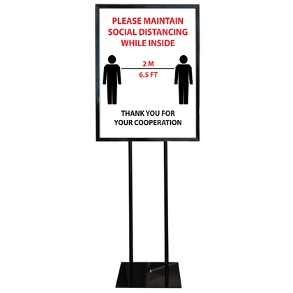 COVID-19 Poster Sign Holder Floor Stand