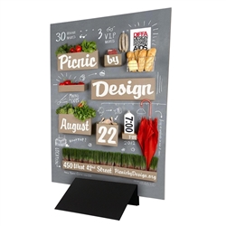 12" Metal Sign Base with 36"x48" Coroplast Poster Sign