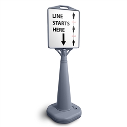 Outdoor Cone Poster Sign Line Marker
