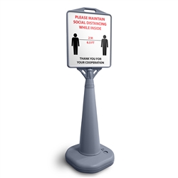 Outdoor Cone Poster Sign Line Marker