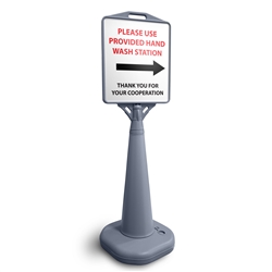 Outdoor Cone Poster Sign Hand Wash Marker