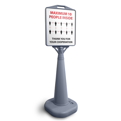 Outdoor Cone Poster Sign Line Marker