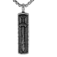 Keith Jack Jewelry Petrichor Sm. Framed Sword Pendant S/sil Oxidized B-PS3710