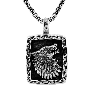 Keith Jack Jewelry Petrichor Sm. Wolf Pendant S/sil  B-PS3773