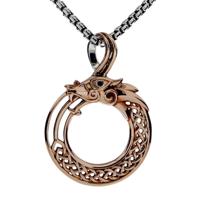 Keith Jack Jewelry Petrichor Eye of the Dragon Rev. Pendant S/sil + Bronze Black CZ BP7359