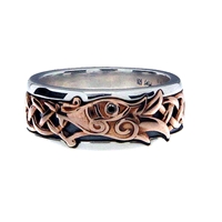 Keith Jack Jewelry Petrichor Dragon Ring S/sil + Bronze + Black CZ BR7263-BCZ