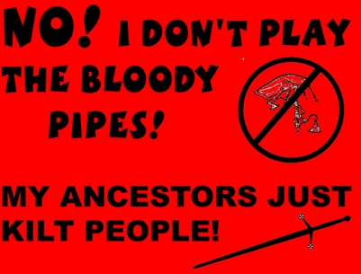 T-Shirt - NO! I Don't Play the Pipes!